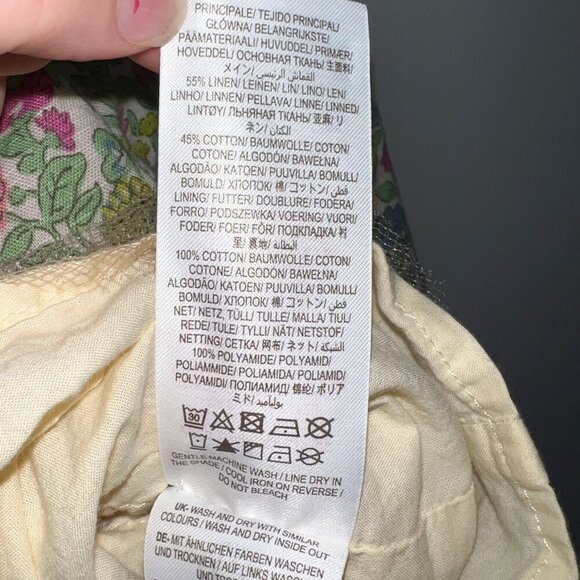 Mini Boden Girl's Linen Floral Dress Fully Lined with Net Skirt Size 7-8Y - Picture 5 of 7